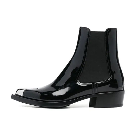 Alexander McQueen Patent Ankle Boots