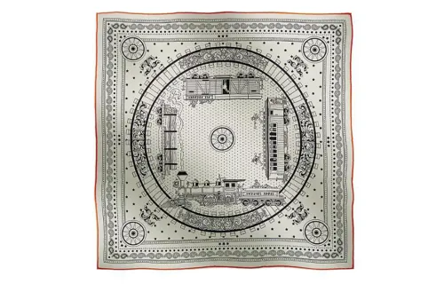 HERMES Silk Scarves Women's White
