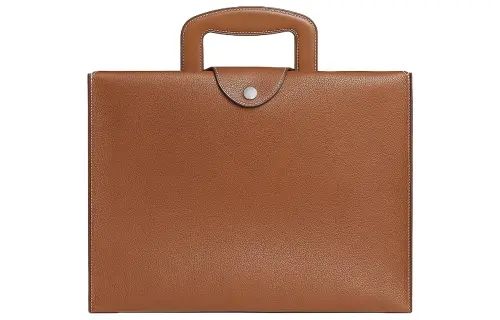 HERMES Barenia Faubourg With Barenia Calfskin Business Bag, Handbag, Briefcase Men's Light Tawny