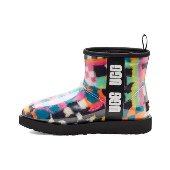 UGG Classic Clear Mini Boot Checks Black Multi Women's