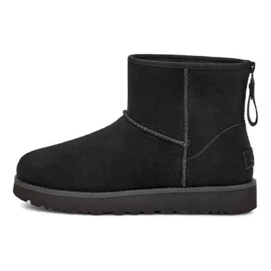 UGG Classic Mini Logo Zip Boot Black Women's