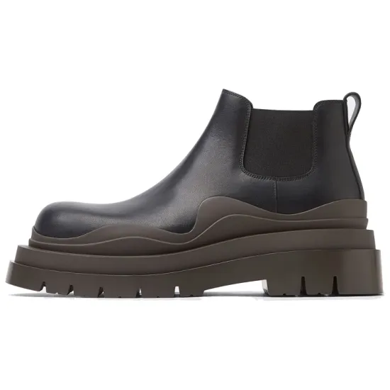 Bottega Veneta Tire Chelsea Boots Men Black