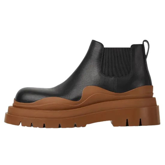 Bottega Veneta Tire Chelsea Boots Men Black