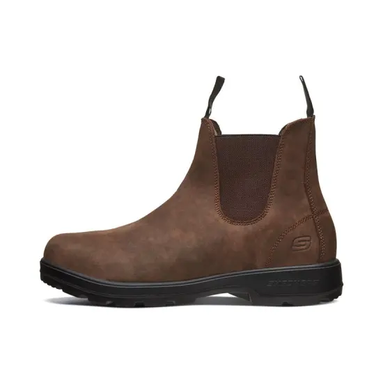 Skechers Relaxed Fit Chelsea Boots Men Brown