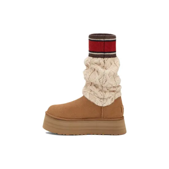 UGG Classic Sweater Letter Boot Chestnut Women's