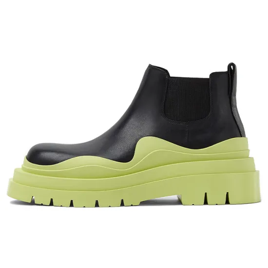 Bottega Veneta Tire Chelsea Boots Women's Black Green
