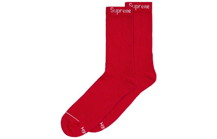 Supreme FW23  WEEK1 x HANES®  FW23 CREW SOCKS (4 PACK) Logo  4