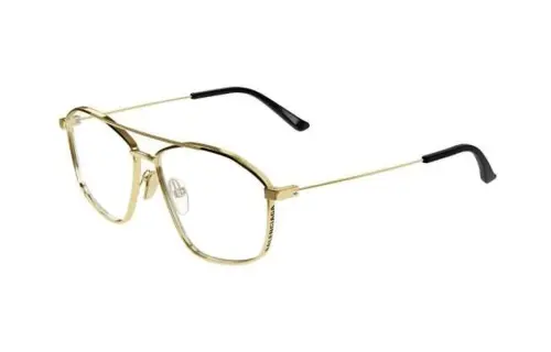 Balenciaga Metal Irregular Shape Eyeglass Frames Men's Gold