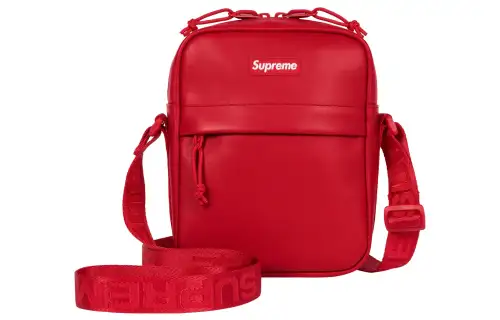 Supreme Cow Leather Crossbody Bag, Shoulder Bag Regular Unisex Red
