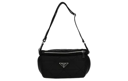 PRADA Nylon With Leather Crossbody Bag, Shoulder Bag Men's Black