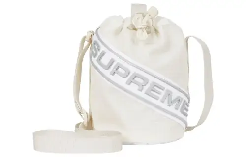 Supreme Waterproof Nylon Shoulder Bag, Crossbody Bag Small Unisex White