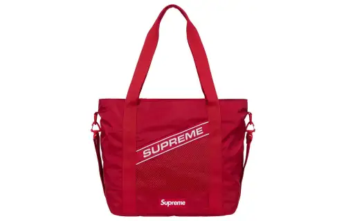 Supreme Waterproof Nylon Tote Bag, Shopping Bag, Shoulder Bag, Crossbody Bag, Handbag Regular Unisex Red