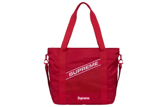 Supreme Waterproof Nylon Tote Bag, Shopping Bag, Shoulder Bag, Crossbody Bag, Handbag Regular Unisex Red