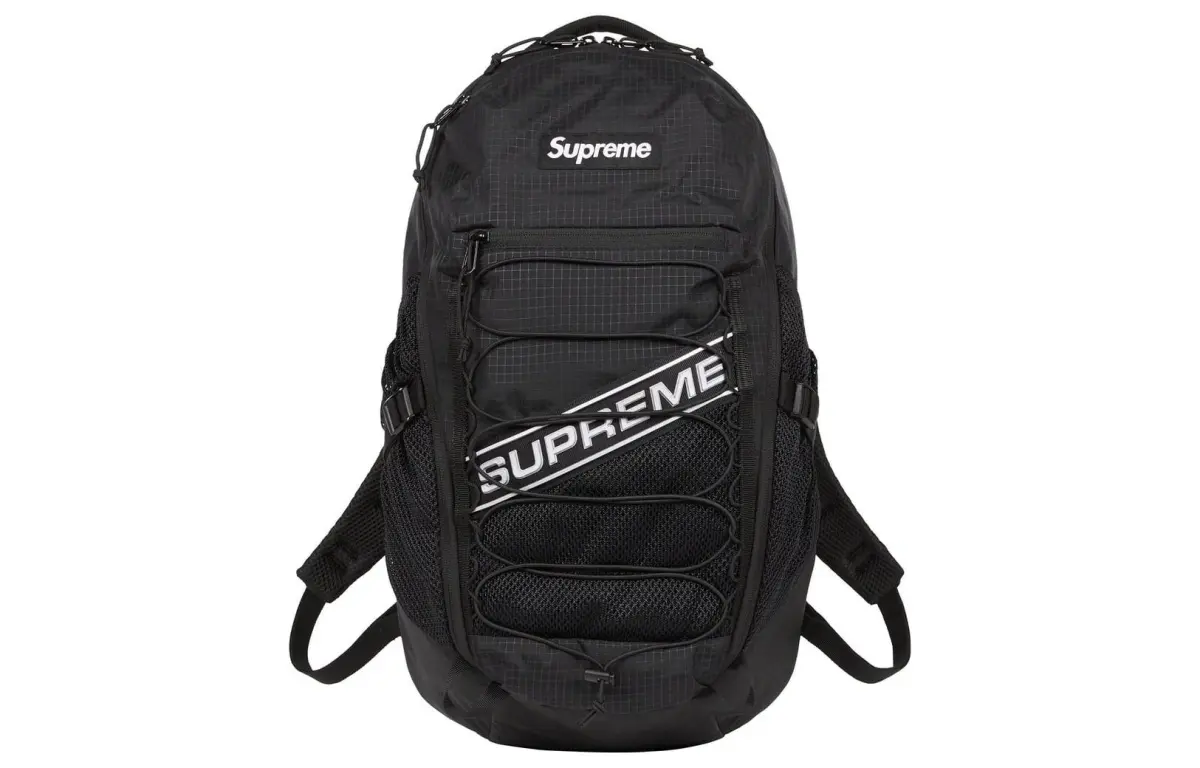 Supreme Waterproof Nylon Backpack Unisex Black