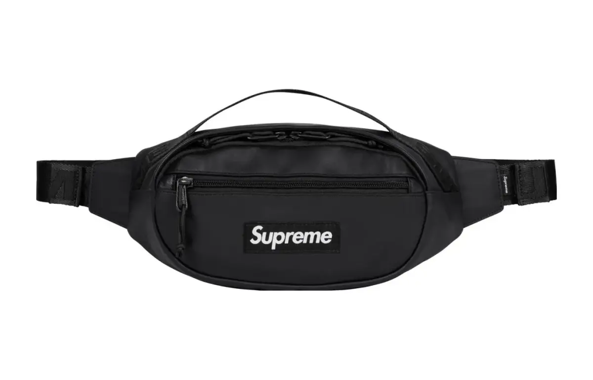 Supreme Cow Leather Crossbody Bag, Sling Bag, Fanny Pack Regular Unisex Black
