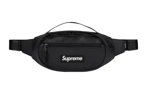 Supreme Cow Leather Crossbody Bag, Sling Bag, Fanny Pack Regular Unisex Black