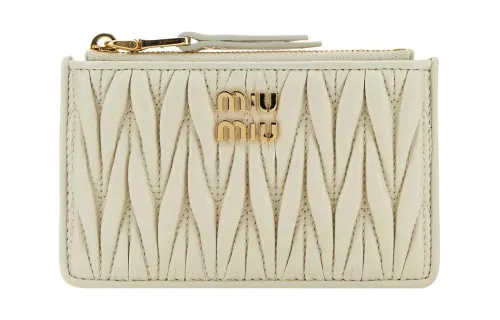 MIU MIU Leather Wallet Women's White