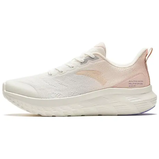 ANTA Light Cloud Running Shoes Women's Low-Top White Pink