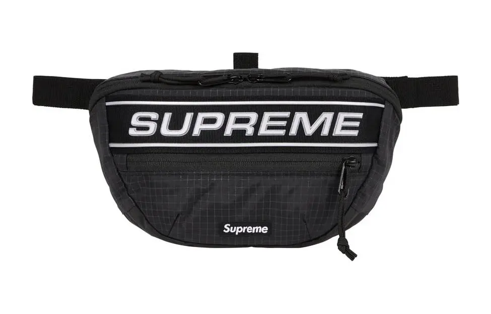 Supreme Waterproof Nylon Crossbody Bag, Fanny Pack Unisex Black