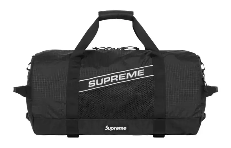 Supreme Nylon Portable Gym Bag, Travel Bag Unisex Black