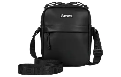 Supreme Cow Leather Crossbody Bag, Shoulder Bag Regular Unisex Black