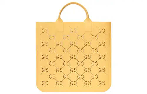 GUCCI Rubber Tote Bag, Shopping Bag, Handbag, Kids' Bag Kids' Yellow