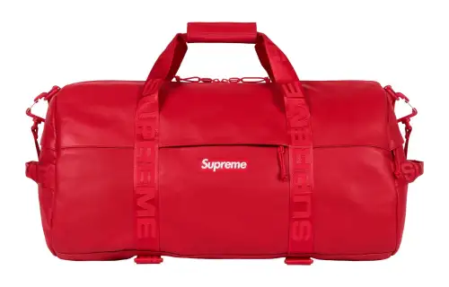 Supreme Cow Leather Gym Bag, Handbag, Travel Bag Unisex Red