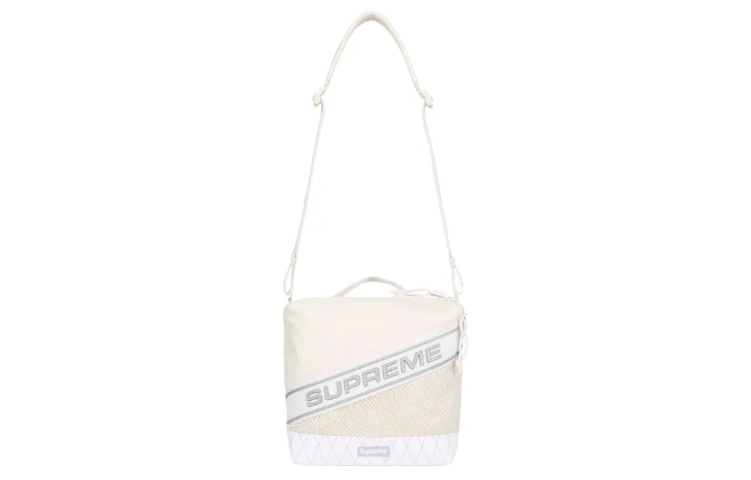 Supreme Waterproof Nylon Crossbody Bag, Shoulder Bag Regular Unisex White