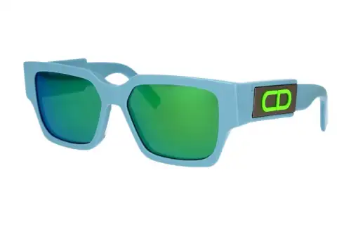 DIOR Acetate Irregular Shape Sunglasses Men's Blue