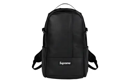 Supreme Cow Leather Backpack Unisex Black