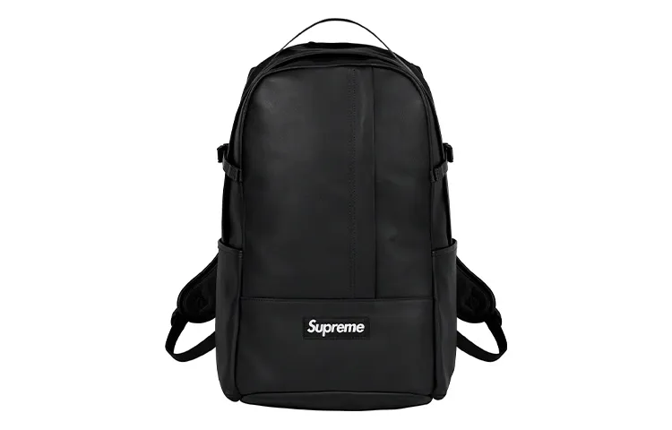Supreme Cow Leather Backpack Unisex Black