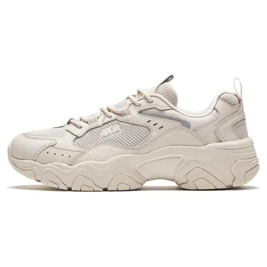 Anta Meteorite Anti-Slip Wear-Resistant Low-Top Casual Shoes Women's White