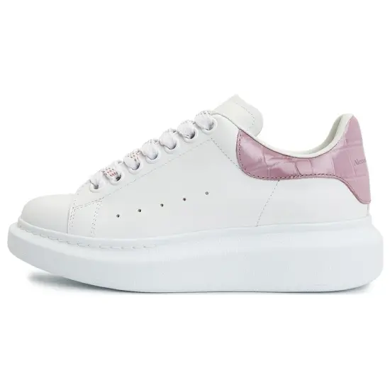 Alexander McQueen Oversized White Pink Croc Women's