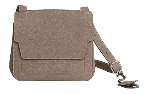 HERMES Mali Selle Silver Tone Buckle Togo Calfskin Messenger Bag, Shoulder Bag, Crossbody Bag Small Women's