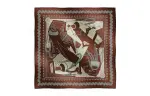 HERMES Shawls Women's Brown/Red