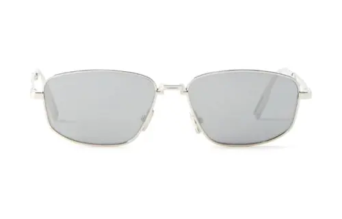 DIOR Metal Irregular Shape Sunglasses Men's Silver