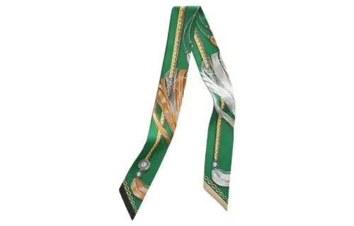 HERMES Silk Scarves Women's Green