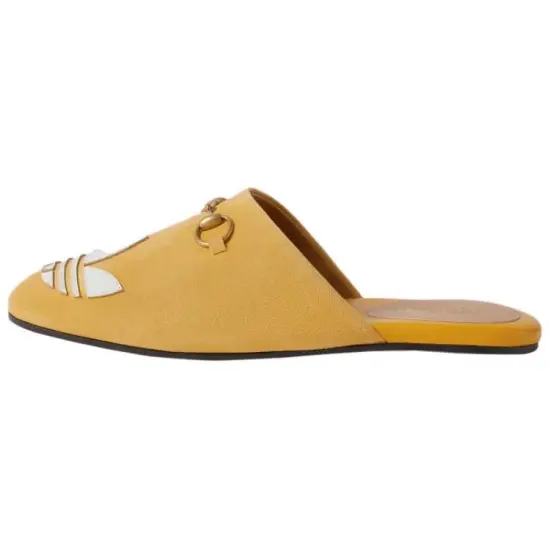 GUCCI Adidas X GUCCI Trefoil Slipper Yellow Suede
