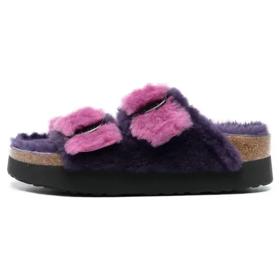 Birkenstock Arizona Big Buckle Pap Fur ' Purple Orchid/Dark Berry' Women's
