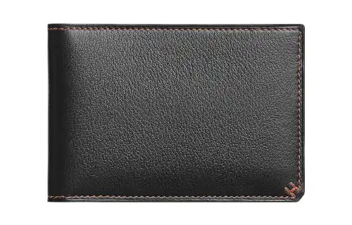 HERMES H Sellier Evergrain Match Evercolor Leather Card Holder Men's Black