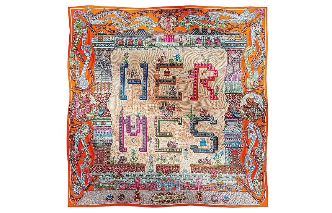 Женский шарф Hermes HERMES Detail (разноцветный)