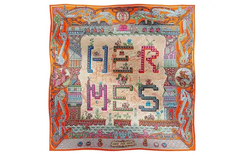 HERMES Detail Scarves Women's Multicolor