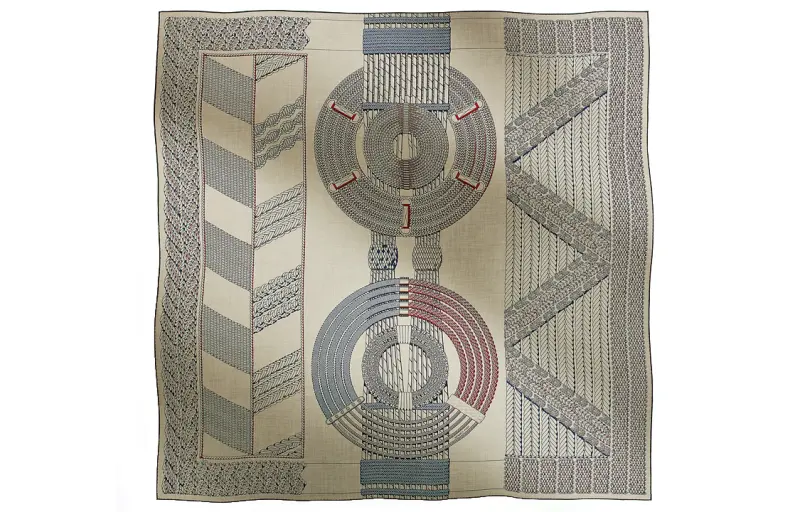 HERMES Tressage Shawls Women's Multicolor