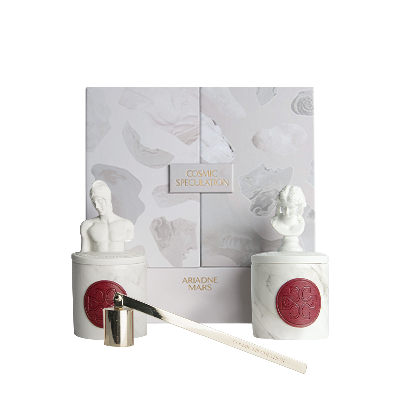 Conjecture of the Universe Sky Series Holiday Gift Box Aromatherapy Candle 85g*2 Practical Warm Leather + Aquatic Flower Fragrance