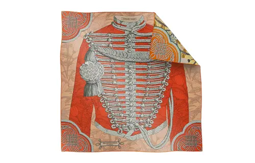 HERMES Silk Scarves Women's Red