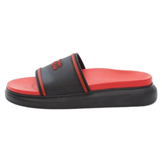 Alexander McQueen Hybrid Slide Slippers Men Black/Red