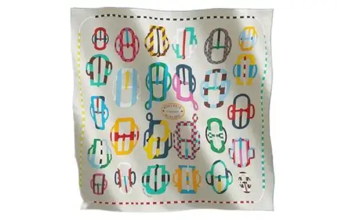 HERMES Silk Scarves Women's White