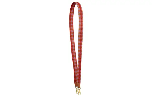 HERMES Canvas Bag Straps Women's Orange Red