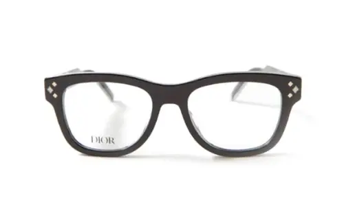 DIOR Acetate Irregular Shape Eyeglass Frames Men's Black