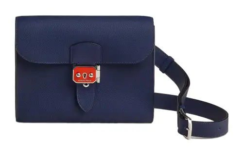 HERMES Sac A Depeches Togo Calfskin Messenger Bag, Shoulder Bag, Crossbody Bag Men's Sapphire Blue